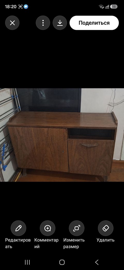 Ağac komod/TV tumbası - Material: taxta (qoza bənzər tünd qəhvəyi — Gəncə