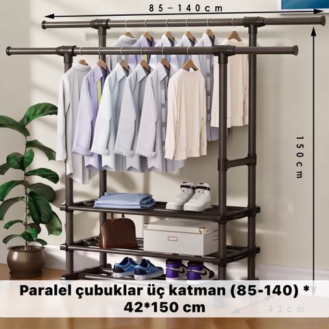 Yerdəyişən asılqan 4413, qara, dəmir, 140x42x150 sm — Bakı