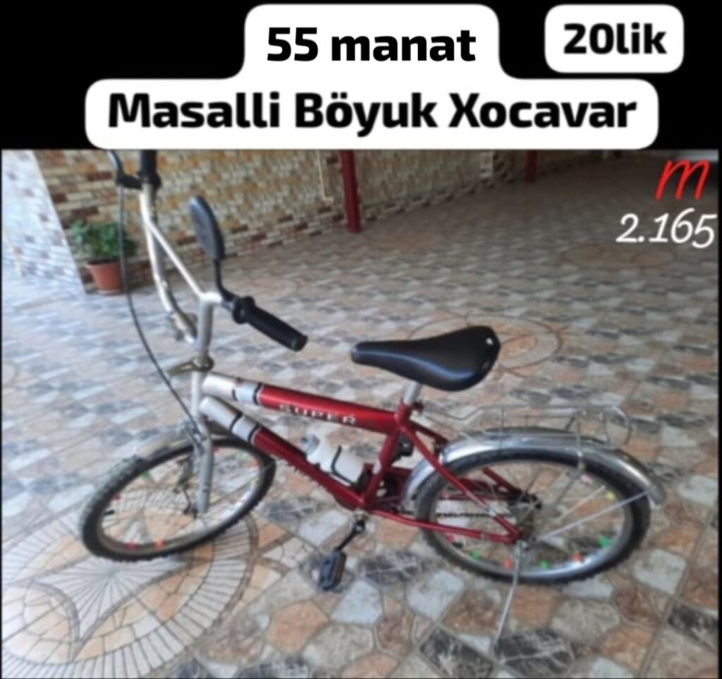 Uşaq velosipedi – 20-lik təkərlər Qiymət: 55 manat Yer: Masallı, Böyük — Uşaq velosipedləri, Masallı