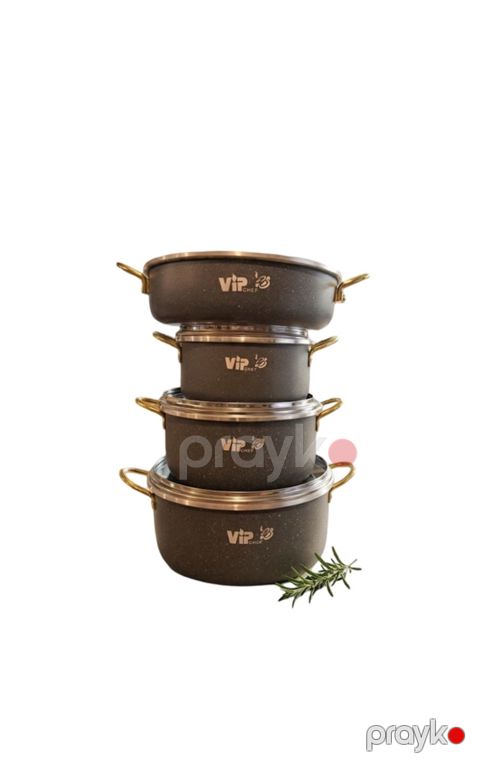 Qab-qacaq dəsti Vip Chef, boz, qranit, 7 parça — Bakı