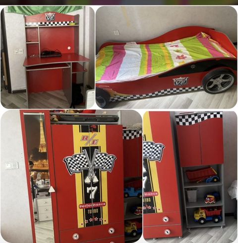 Uşaq otağı üçün tematik mebel dəsti – “Racing/Speed V8” dizayn — Qazax