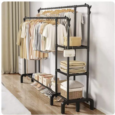 Döşəməüstü asılqan FenEx FXH160Bl, metal, qara, 160x40x150 sm — Bakı