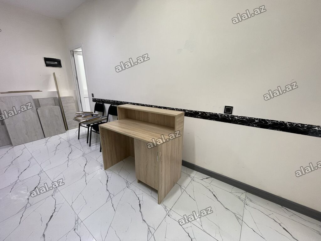 Laminatdan hazırlanmış resepsiyon/registrasiya masası. - Təbii ağac — Ofis mebeli, Bakı (3)