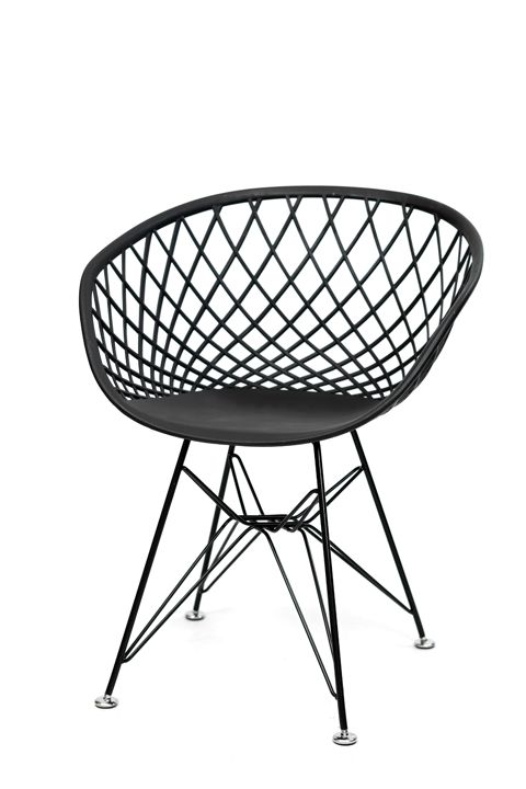 Stul Del Groups Bambo Spider 100, 64x54x78 sm, dəmir/plastik, qara — Bakı