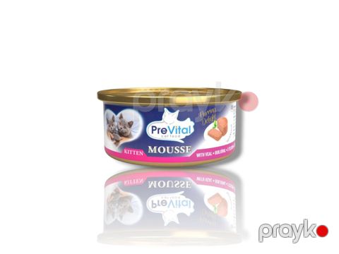 Pişik balaları üçün paştet Prevital Kitten Cat Mousse Dana əti ilə, 85 q — Bakı