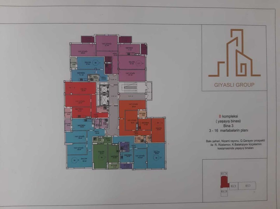 Satılır 3 otaqlı yeni tikili 94 m² — Mənzil, Bakı (4)