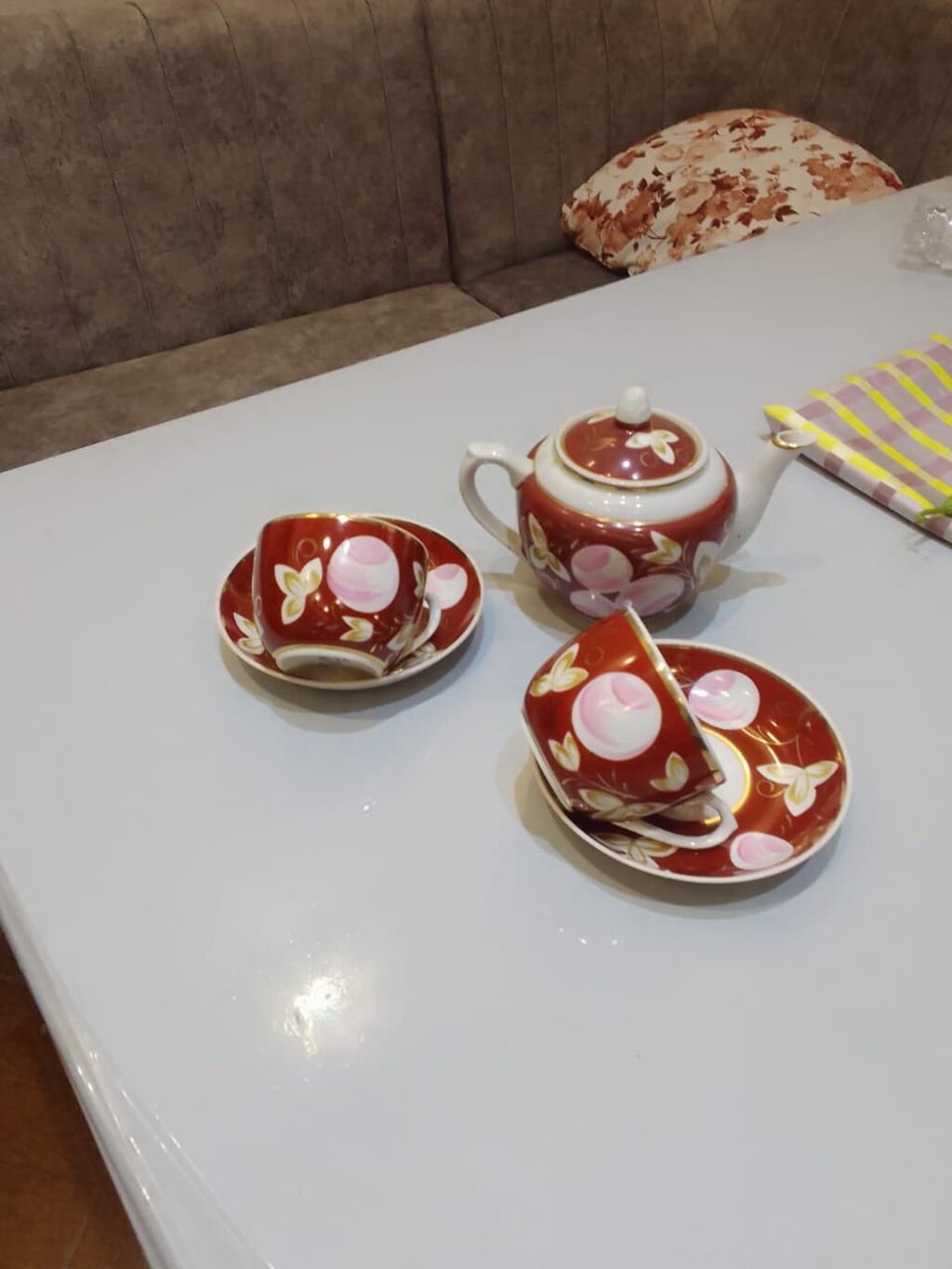 Çay dəsti, Farfor, 12 nəfərlik, Ssri — Süfrə qabı, Bakı (3)