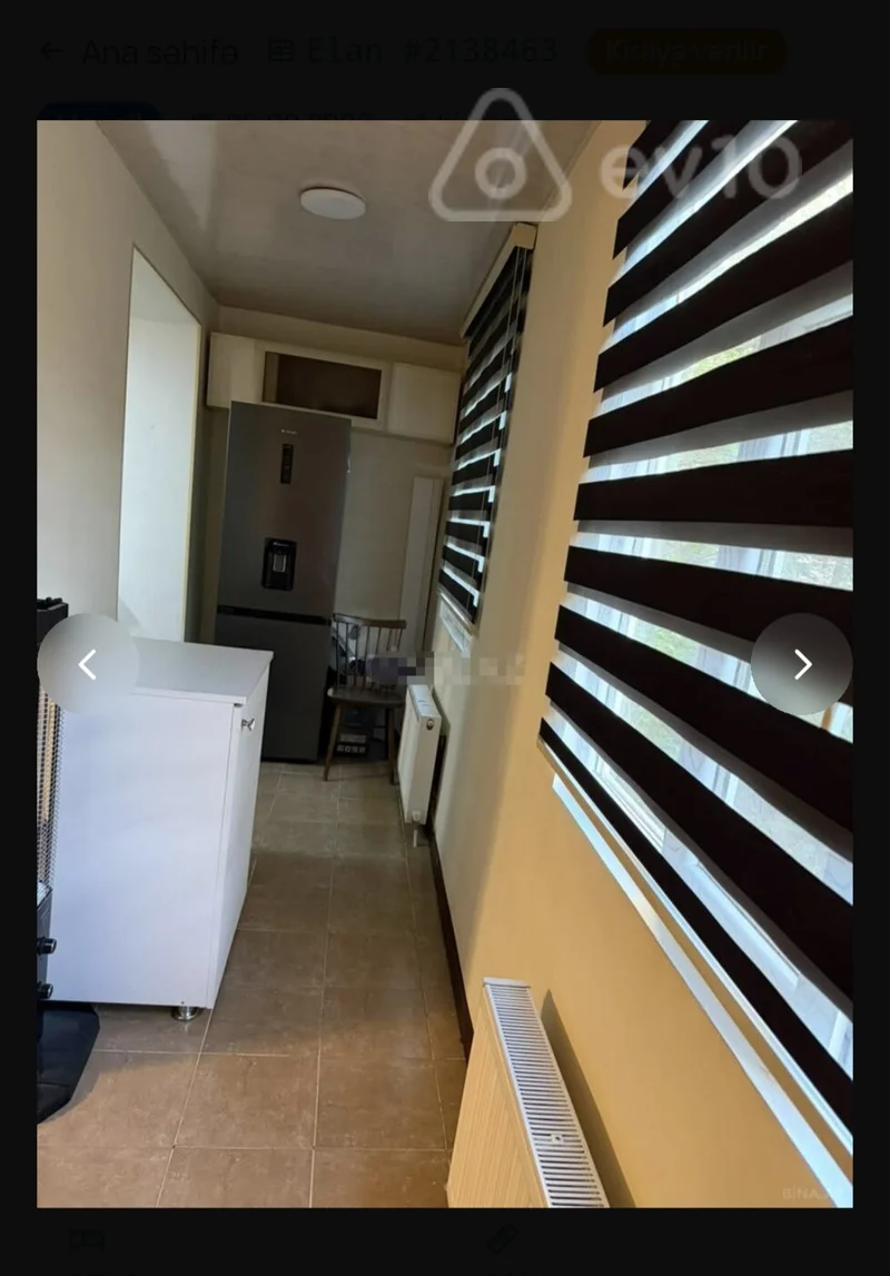 2 otaqlı mənzil, 55 m², Şərifzadə küçəsi — kirayə — Mənzil, Bakı (12)