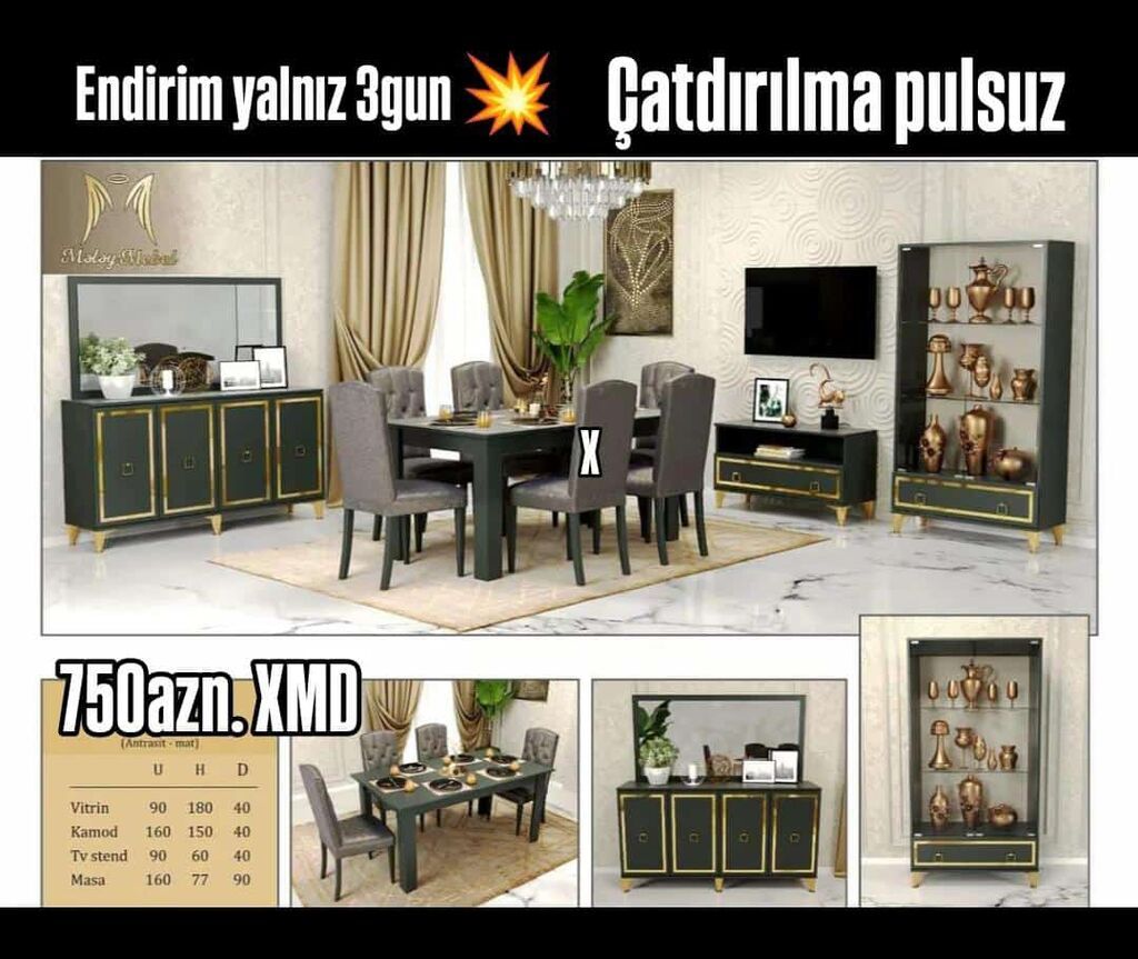 Qonaq Dəsti – Masay Mebel Qiymət: 750 AZN (XMD) Çatdırılma: pulsuz — Qonaq otağı üçün, Bakı (2)