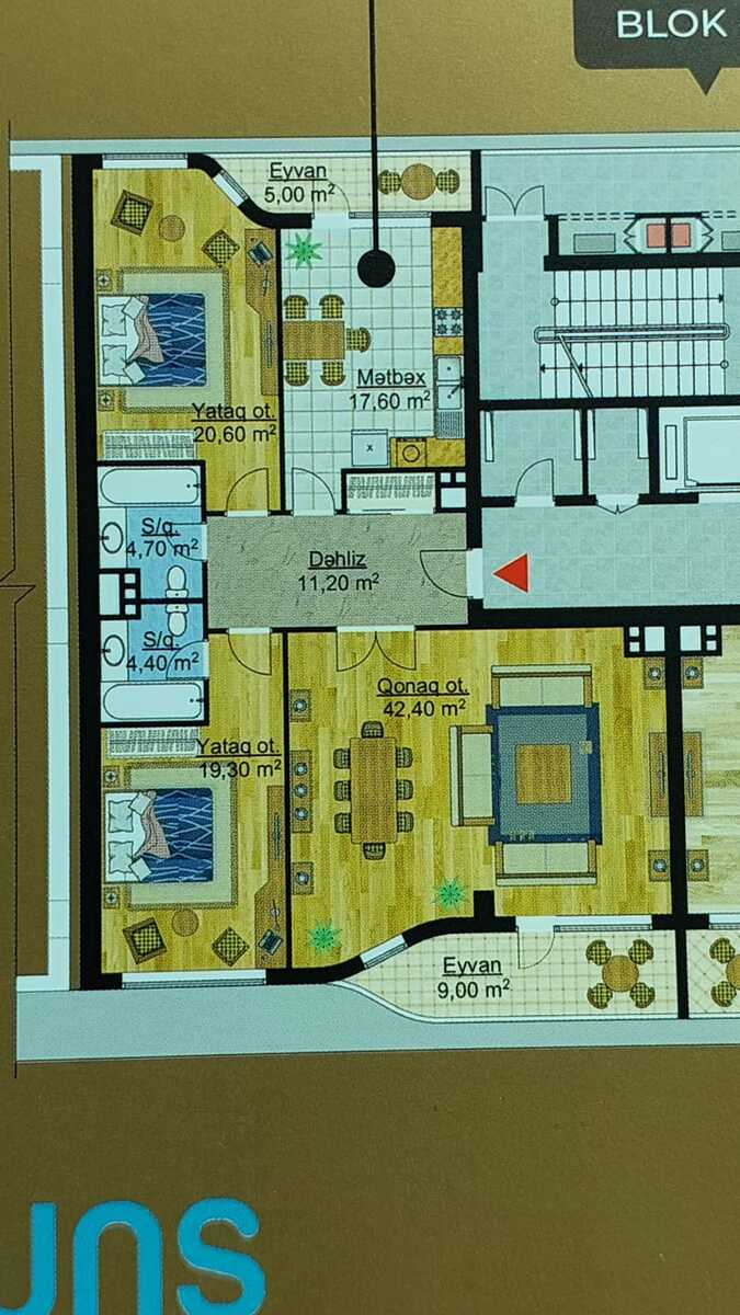 Satılır 3 otaqlı yeni tikili 140 m² — Mənzil, Bakı (2)