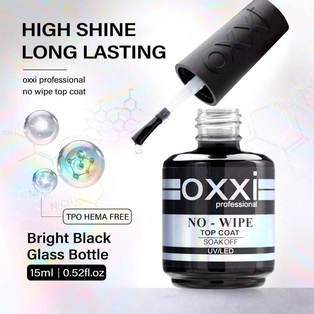 Gel lakı üçün üst qat Oxxı No-Wipe Top Coat 15 ml — Mallar, Bakı