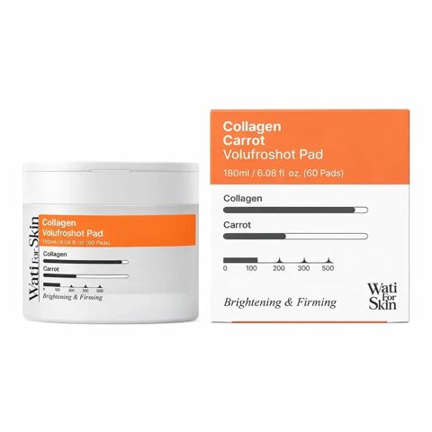 Üz üçün toner-pedlər Wati for Skin Collagen Carrot Volufroshot 60 əd — Bakı