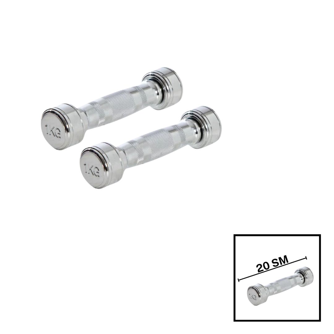 Qantellər Dumbell, gümüşü, 1х1 kq — Mallar, Bakı
