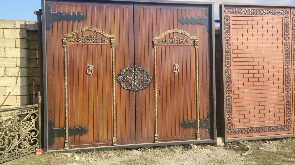 Dekorativ darvaza və qapı panelləri - Material: metal konstruksiya — Pəncərələr, qapılar, balkonlar, Sumqayıt (3)