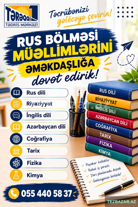 Rus bölməsinə müəllimləri əməkdaşlığa dəvət edirik — Bakı