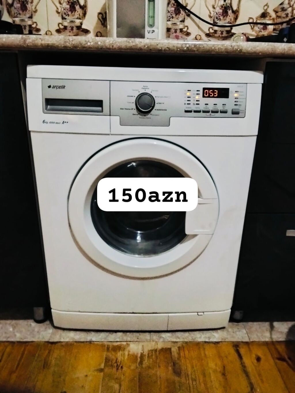 Arçelik önyükləməli paltaryuyan maşın - Yük: 6 kq - Sürət: 1000 — Çamaşır maşınları, Bakı