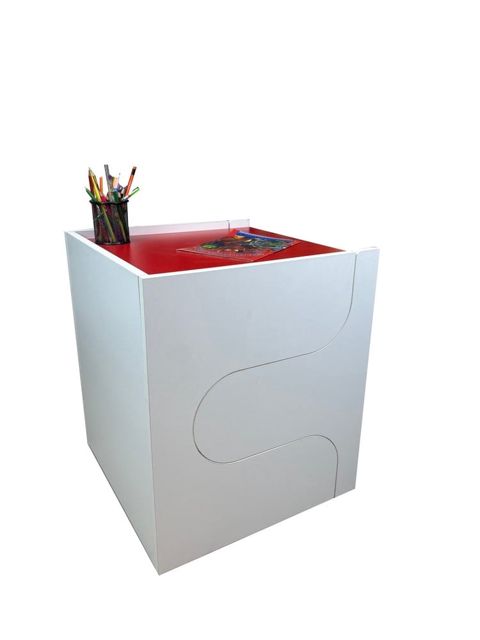 Uşaq partaları və masaları yazı masası dəsti, ağac, dəmir, parça, maksimal yüklənmə 180 kq, 50x50x81 sm, oturacaq hündürlüyü 49 sm - Delgroup412 — Bakı