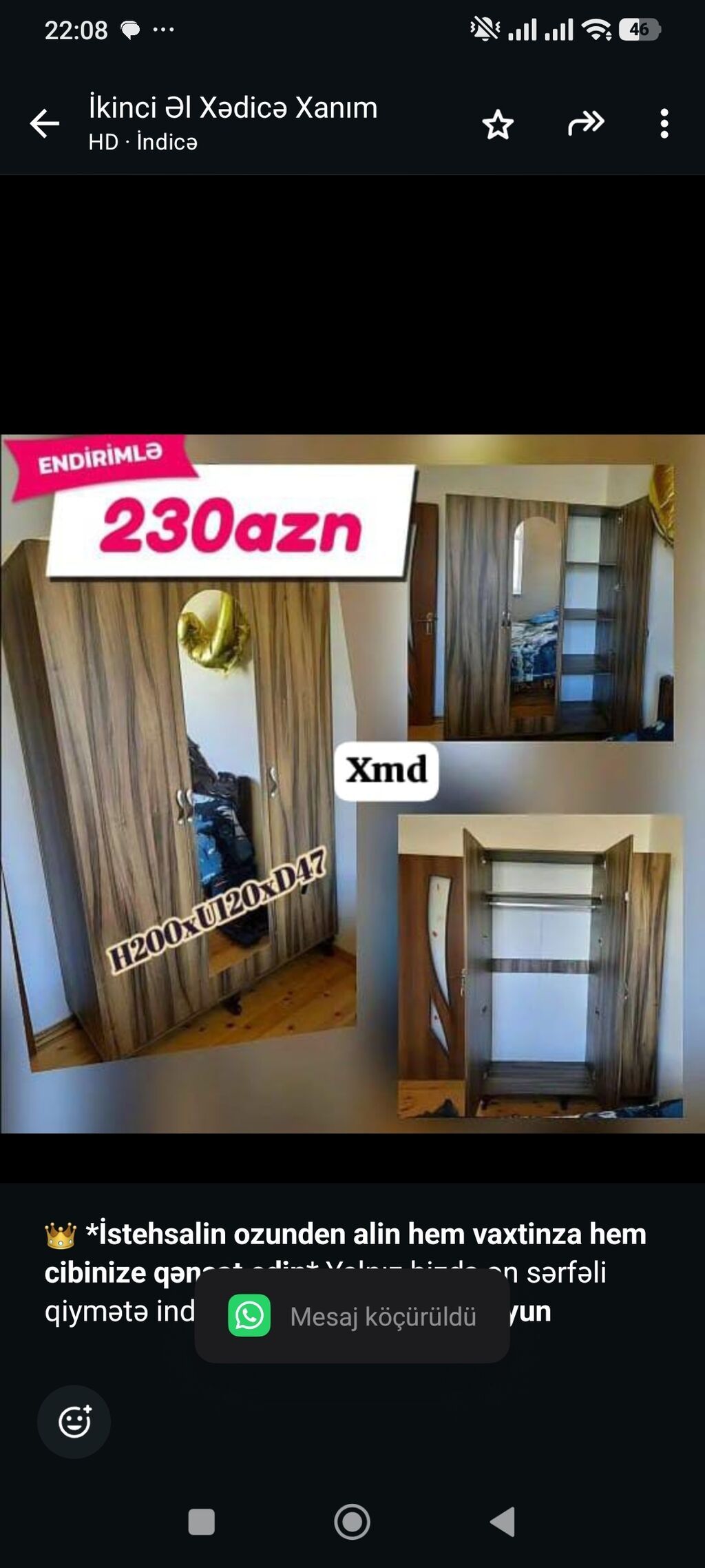 İstehsalin ozunden alin hem vaxtinza hem cibinize qənaət edin — Şkaflar, Bakı