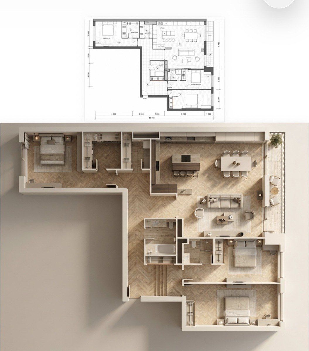 Satılır 4 otaqlı yeni tikili 200 m² — Mənzil, Bakı (2)