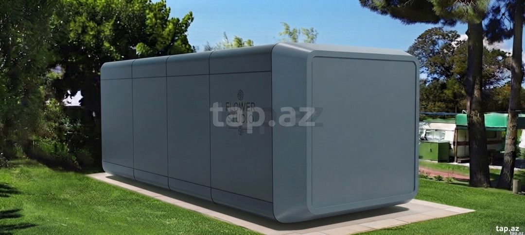 Kapsul tipli futuristik gül satış köşk 3x12 — Hazır konstruksiyalar, Bakı (2)