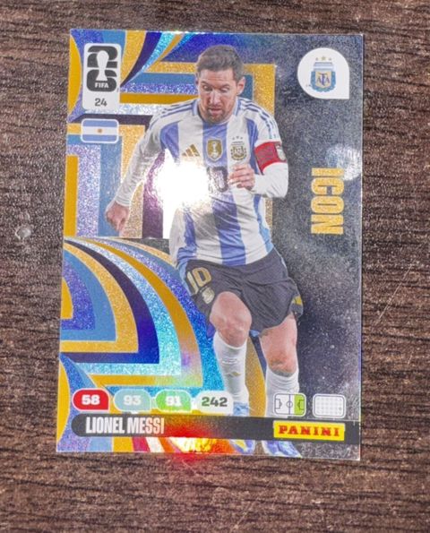 Panini futbol kolleksiya kartı – Icon seriyası - Oyunçu: Lionel Messi — Bakı