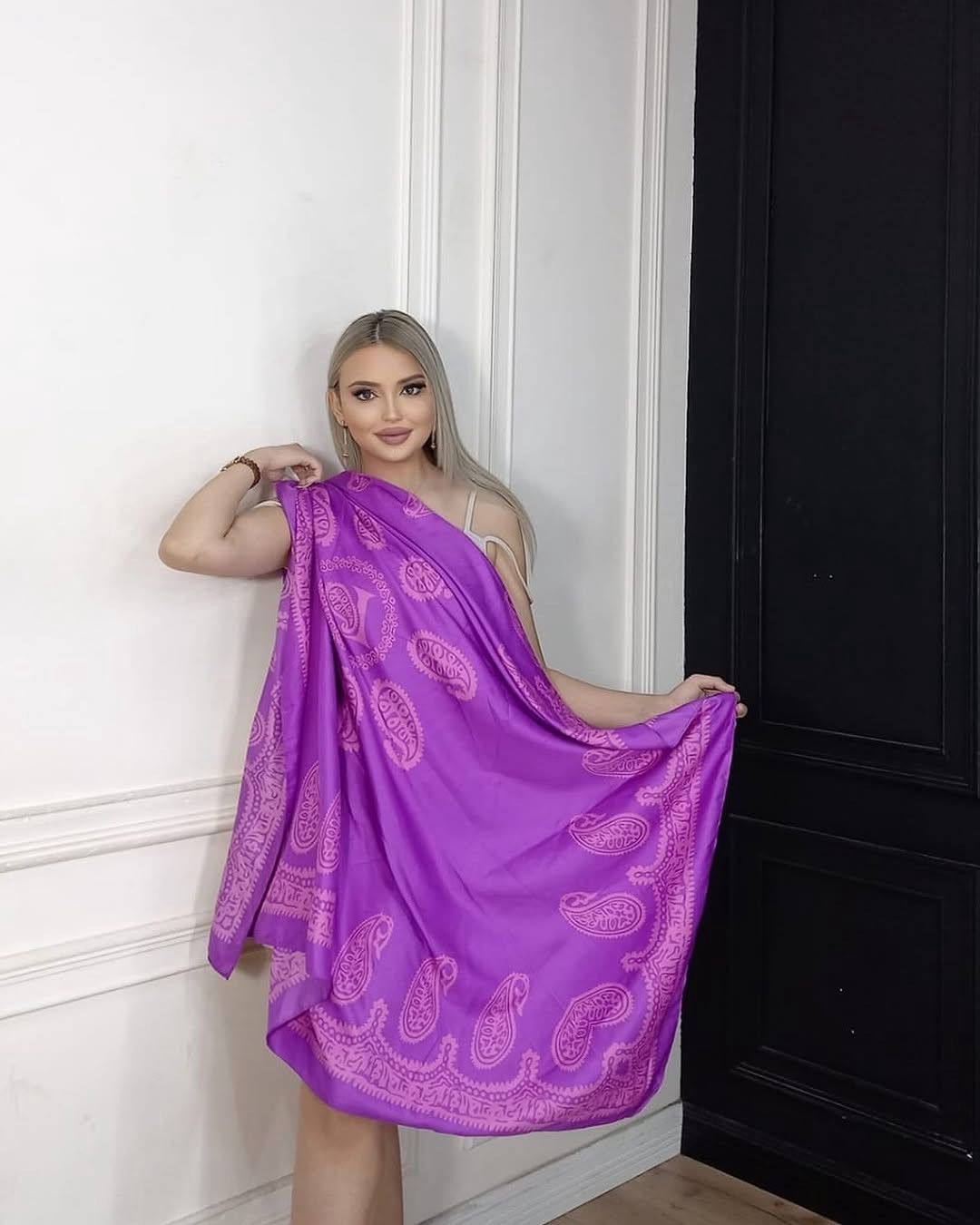 Qadın üçün bənövşəyi kəlağayı 140x140 sm100 — Mallar, Bakı