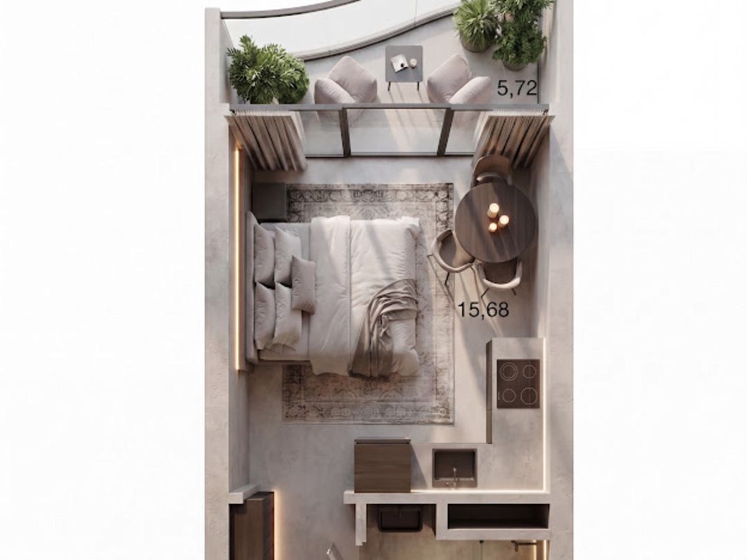 Satılır 1 otaqlı yeni tikili 32 m² — Mənzil, Bakı (5)