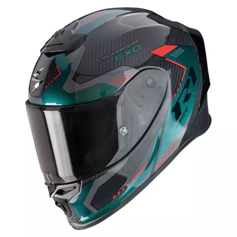 Motosiklet dəbilqəsi EXO R1 EVO Carbon Air Propel – Qara/Yaşıl — Bakı