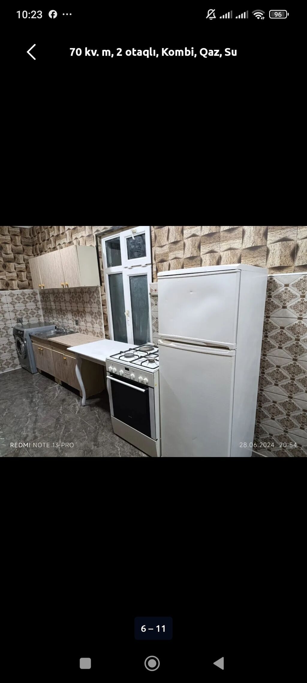 70 kv. m, 2 otaqlı, Kombi, Qaz, İşıq — Ev, villa, Sumqayıt (5)