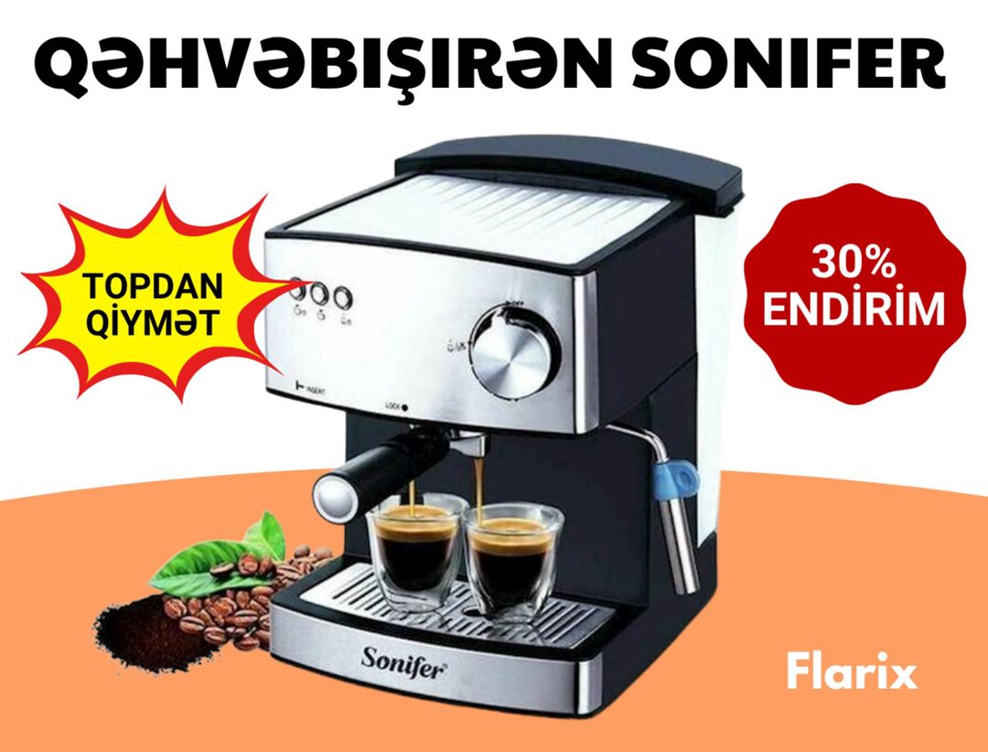 Qəhvə aparatı Sonifer SF-3528 Espresso — Ev texnikası, Bakı (3)