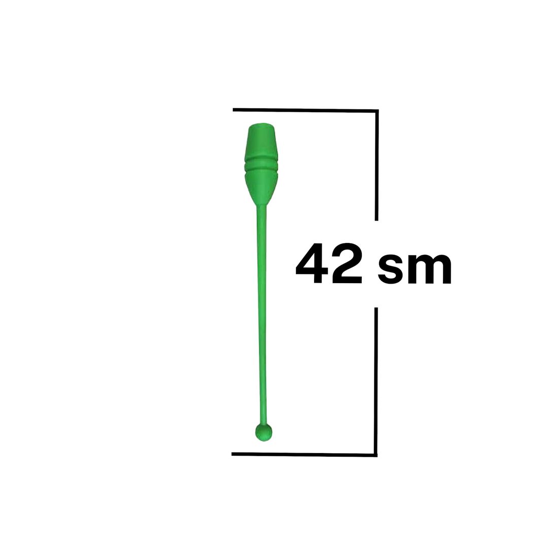 Bədii gimnastika üçün gürz 1348 plastik, yaşıl, 45 sm — Mallar, Bakı (2)