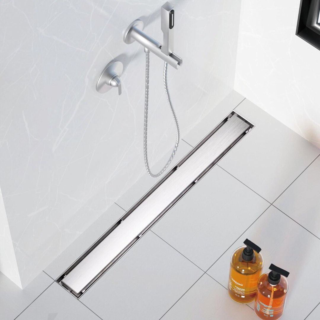 Paslanmaz linear duş kanalı) və döşemə trapı — Məişət malları, Bakı (9)