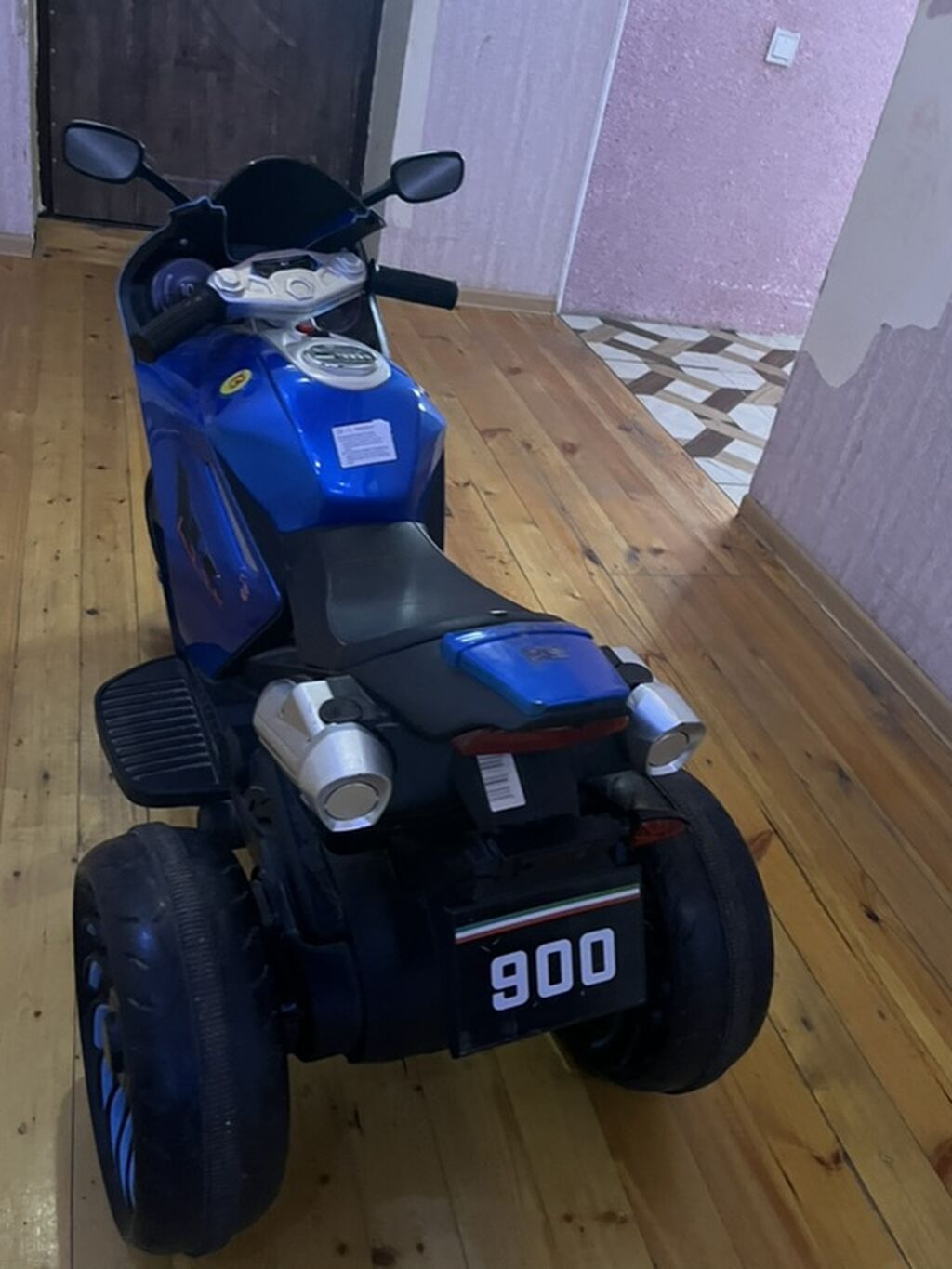 Uşaq üçün elektrikli üçtəkərli motosiklet - 2 ay bundan qabaq daşları — Oyuncaq nəqliyyatı, Beyləqan (2)