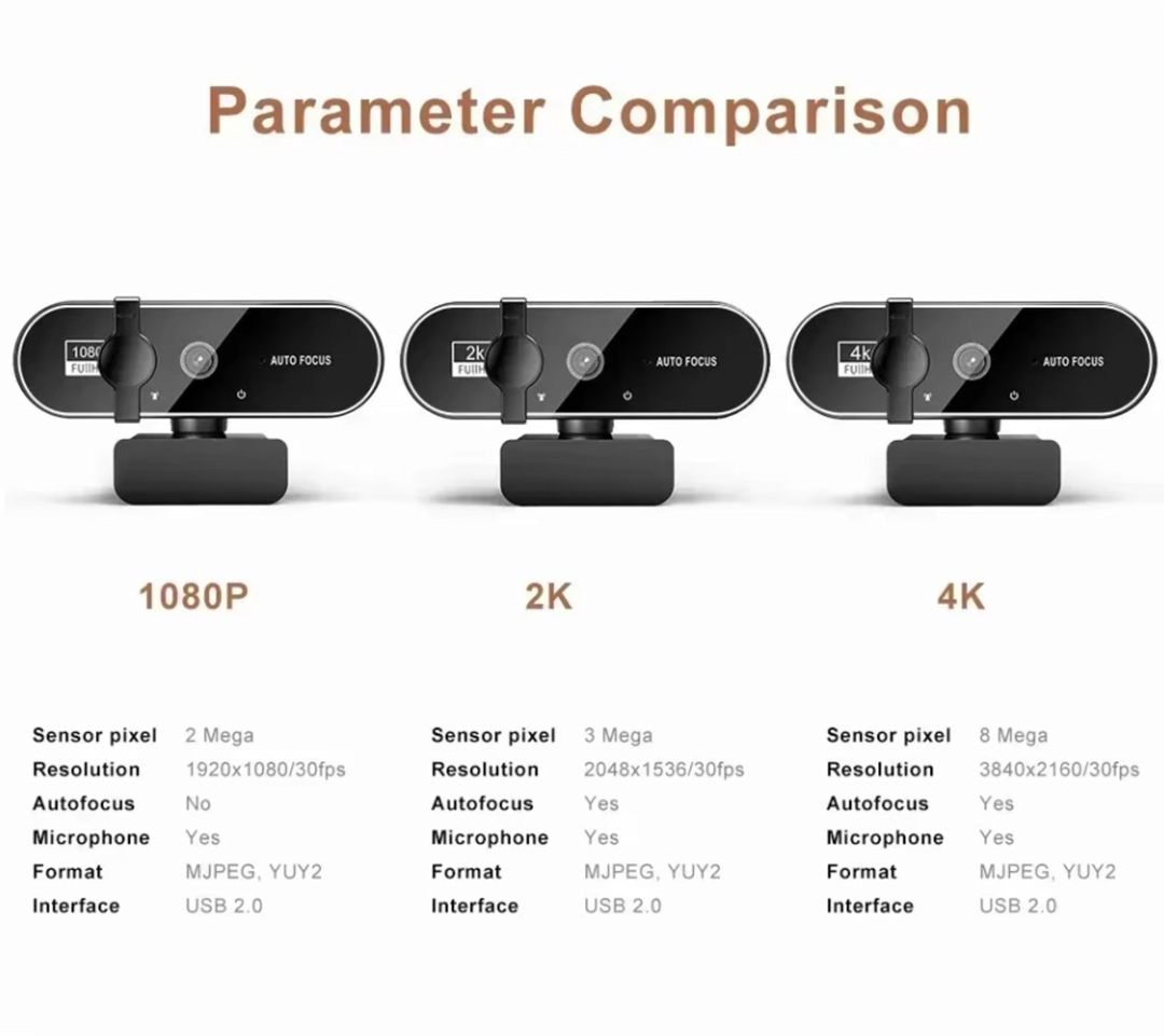 Web Kamera Webcam 4K — Periferik cihazlar, Bakı (3)
