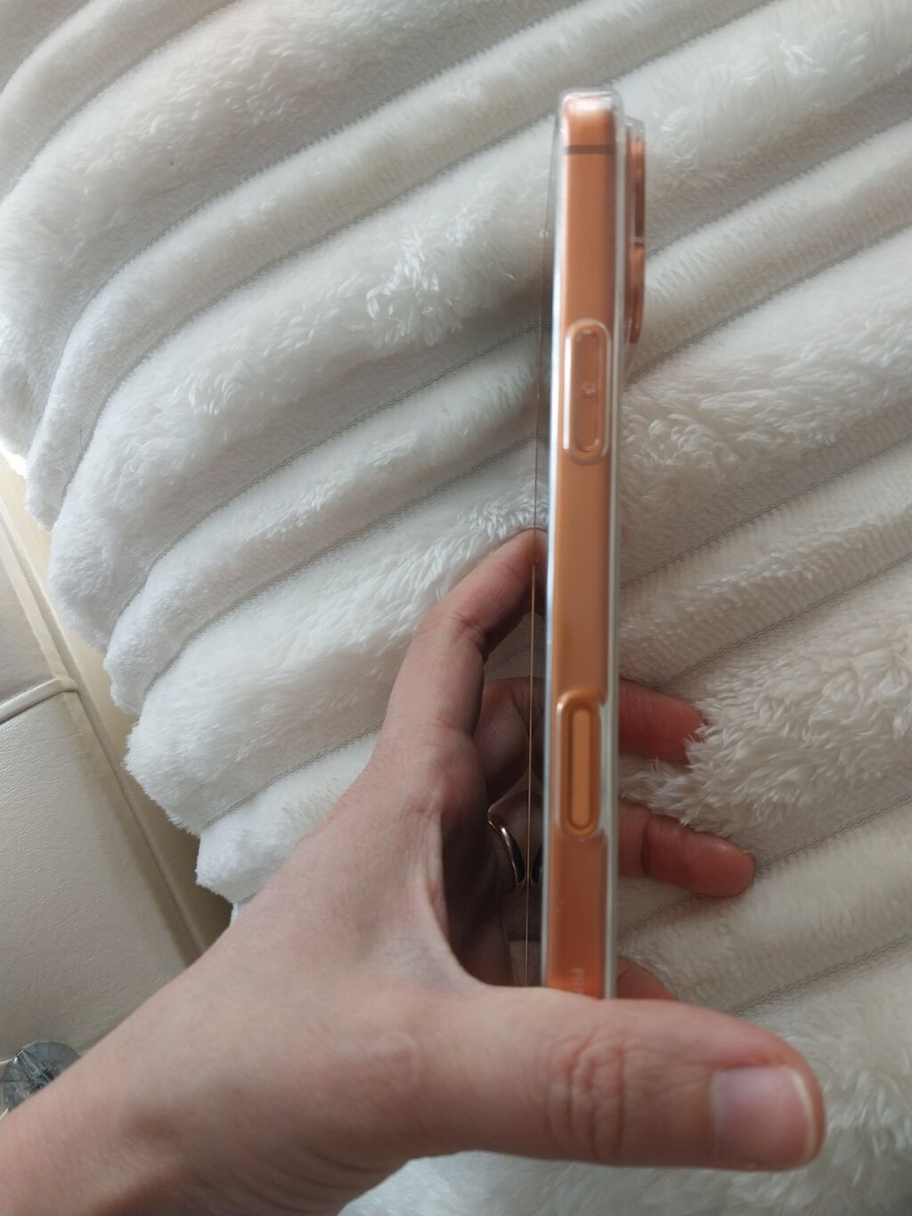 Məhsul: iPhone üçün qoruyucu örtük (şəffaf çərçivəli, narıncı panel) — Digər, Gəncə (2)
