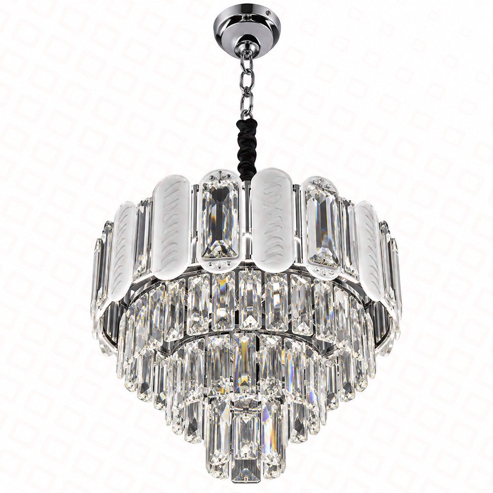 Çilçıraq ağ+xrom çərçivə D500XH360 E14X9 lampa — İşıqlandırma, Bakı