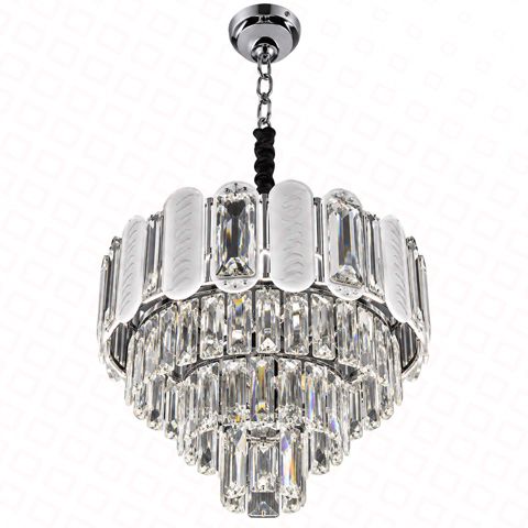 Çilçıraq ağ+xrom çərçivə D500XH360 E14X9 lampa — Bakı