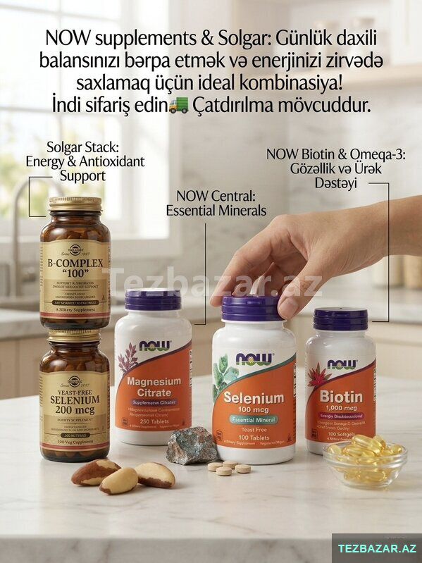 Now Solgar vitaminlər (Amerika supplementləri) — Gözəllik və səhiyyə, Bakı (2)