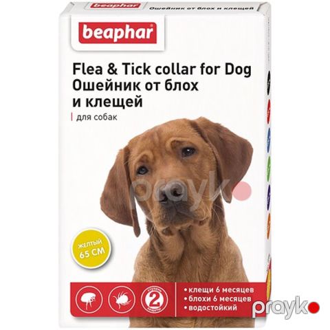 Boyunluq Beaphar Flea&Tick collar itlər üçün, 65 sm, sarı — Bakı
