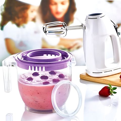 Mikser üçün kasa NS17, şəffaf, qapaqlı, 2200 ml — Bakı