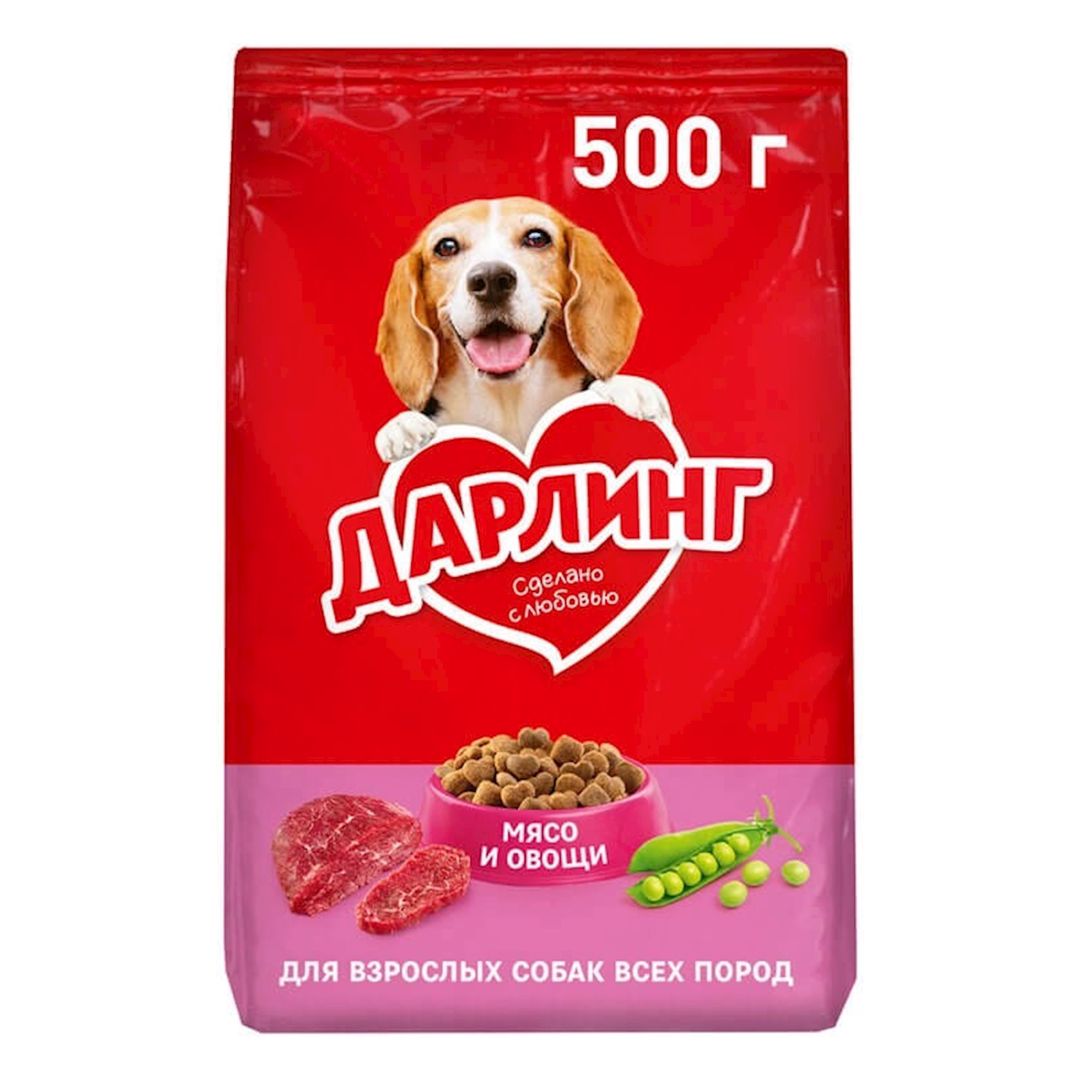 Quru yem Дарлинг, yetkin itlər üçün, ət və tərəvəz ilə, 500 q — Mallar, Bakı