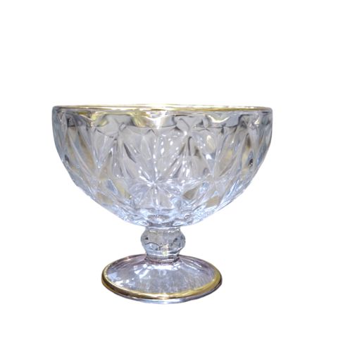 Şəkər qabı VC5X, 10x12 sm, şüşə, şəffaf/qızılı — Bakı