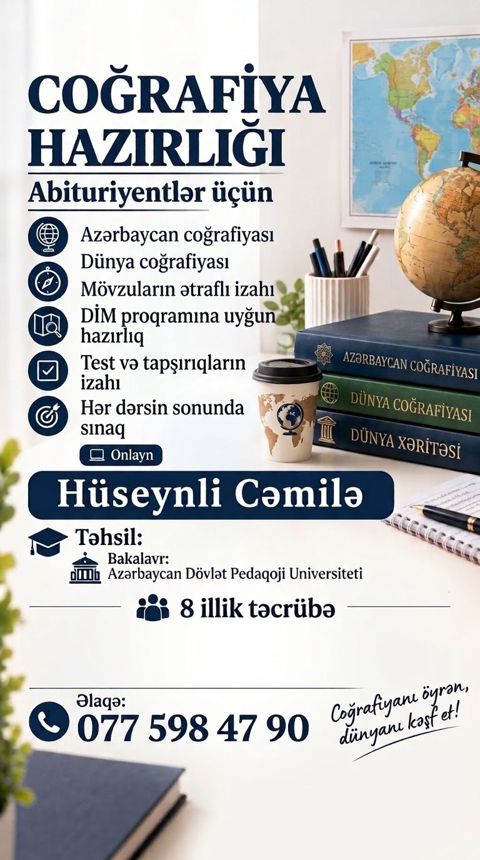 Repetitor, Coğrafiya, Azərbaycan dili, Abituriyent hazırlığı — Lənkəran