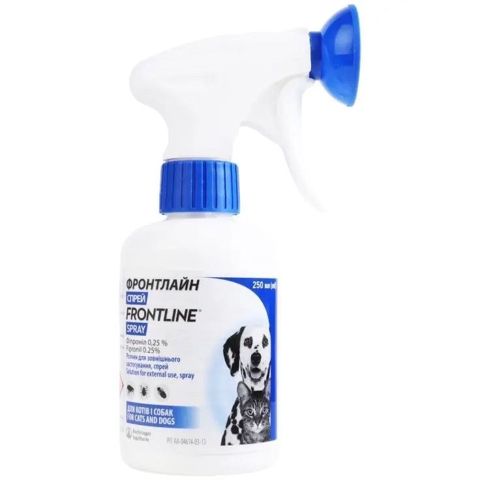 Frontline Sprey Frontline Boehringer Ingelheim itlər və pişiklər üçün birə və gənələrə qarşı sprey, 250 ml 4028691576150 — Bakı