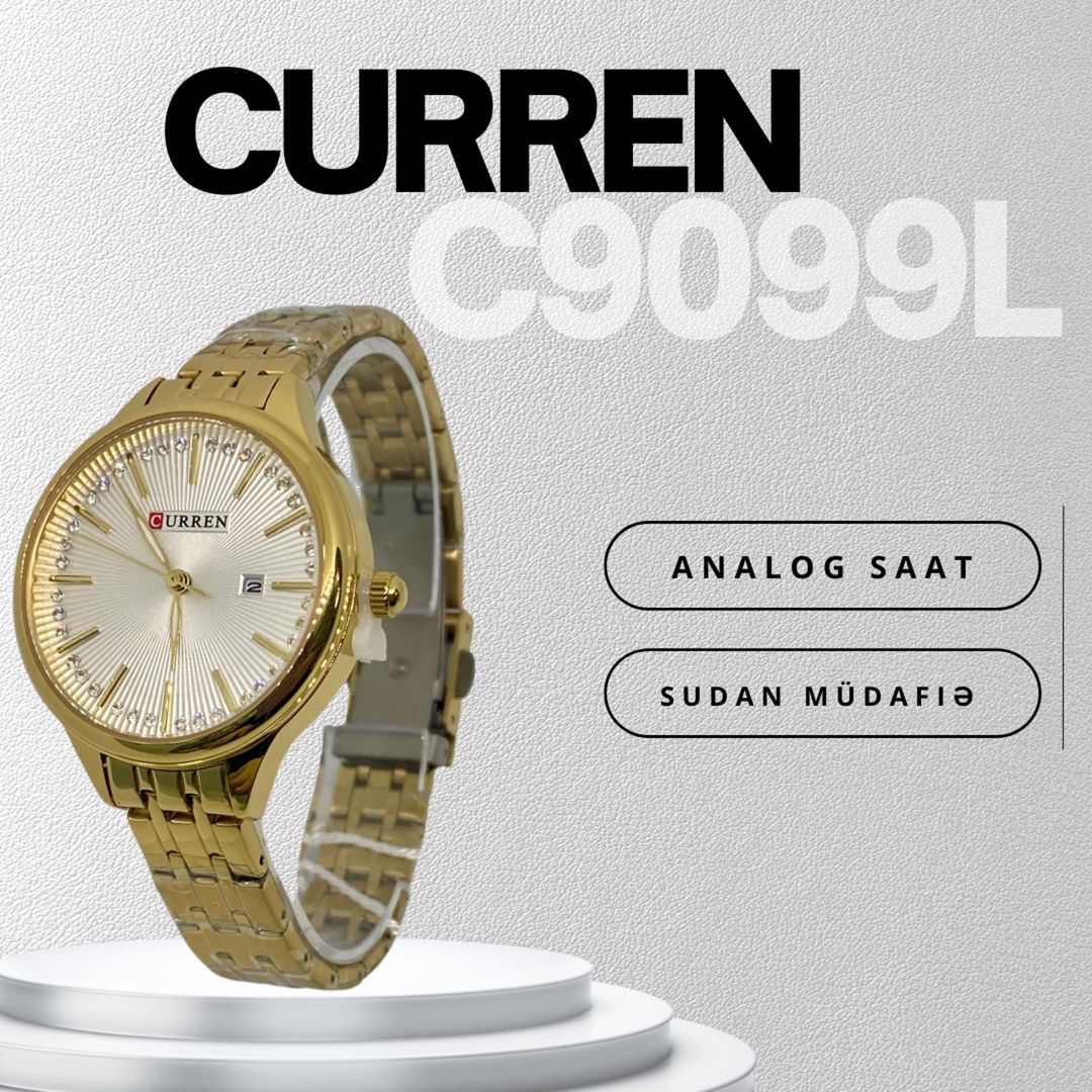 Qol saatı Curren C9099L Gold/White — Mallar, Bakı