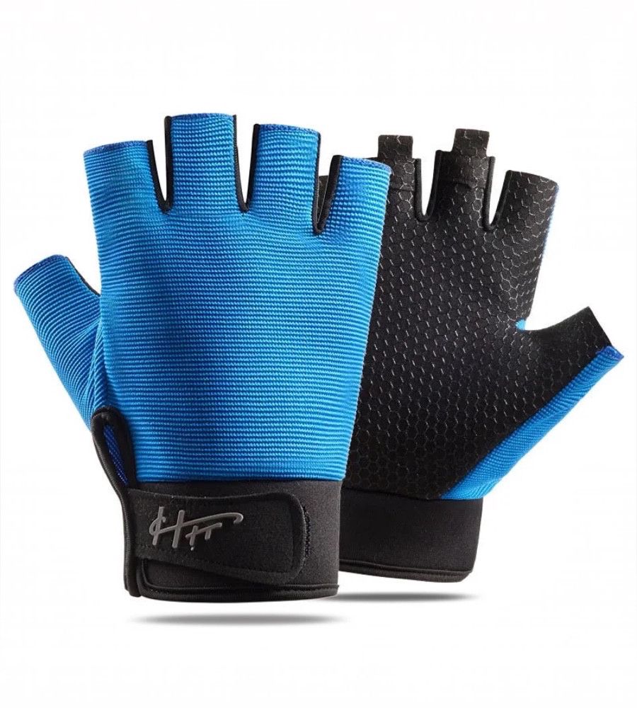 Əlcək Half-Finger, Fitnes üçün, Qara/Mavi — Mallar, Bakı (3)