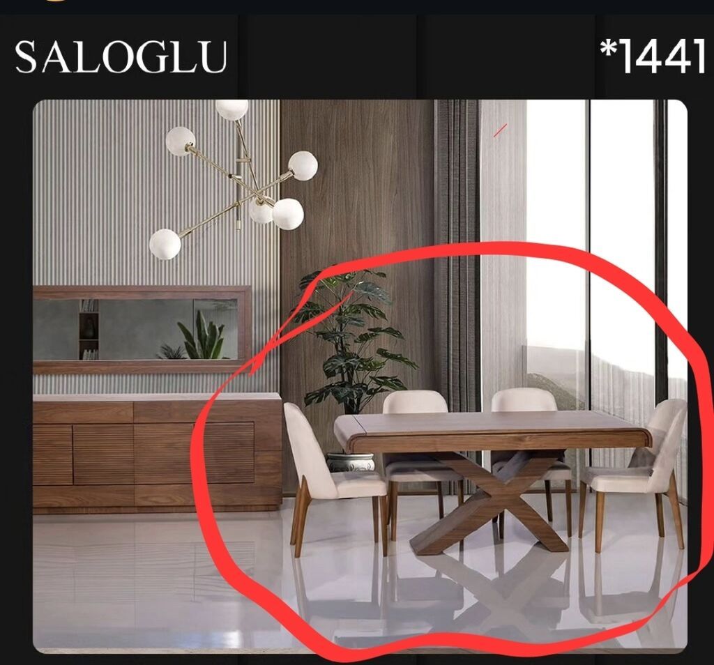 Saloglu yemək masası 1 ədəd stul 8 ədəd jurnal masası 1 ədəd taxta — Masalar, Bakı (2)
