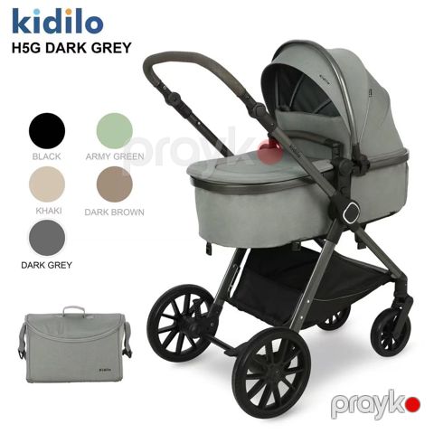 Uşaq arabası Kidilo H5G, tünd boz — Bakı