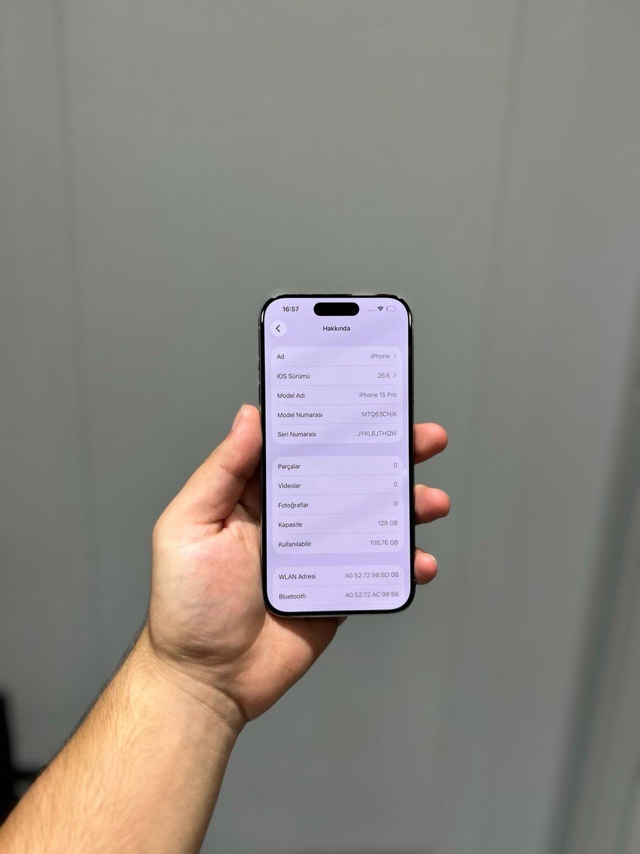 Apple iPhone 15 Pro White Titanium 128GB/8GB — Smartfonlar, Bakı (3)
