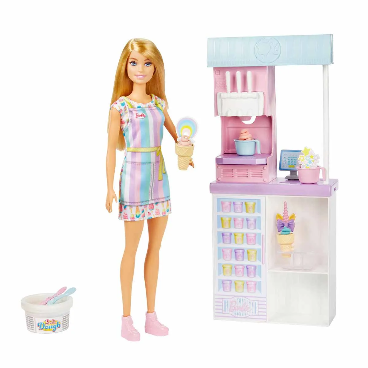 Oyuncaq Mattel Barbie Ice Cream Shopkeeper Playset 194735015863 (HCN46) — Oyuncaqlar, Bakı